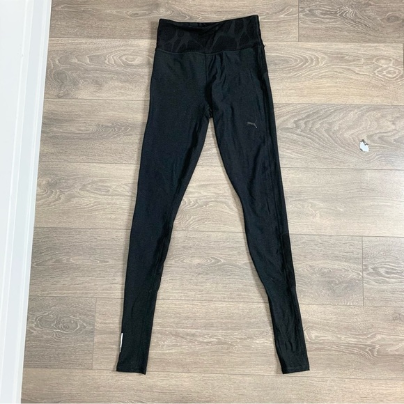Puma Lace Eclipse Full Length Tight Leggings High Rise Waist Black Size XS - Picture 5 of 11